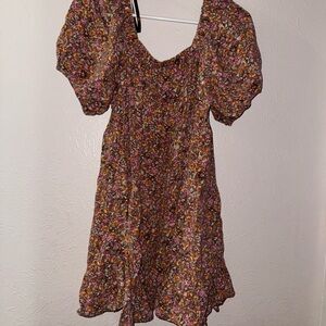 Wild Fable Floral Puff Sleeve Dress - Multicolor